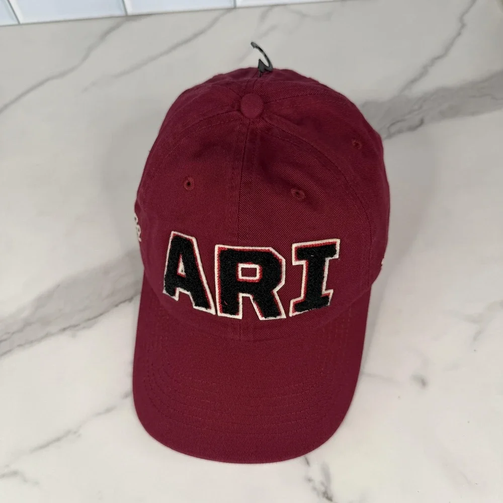 Arizona Cardinals Hat Cap Strap Back Womens One Size Red Football 47 Clean Up